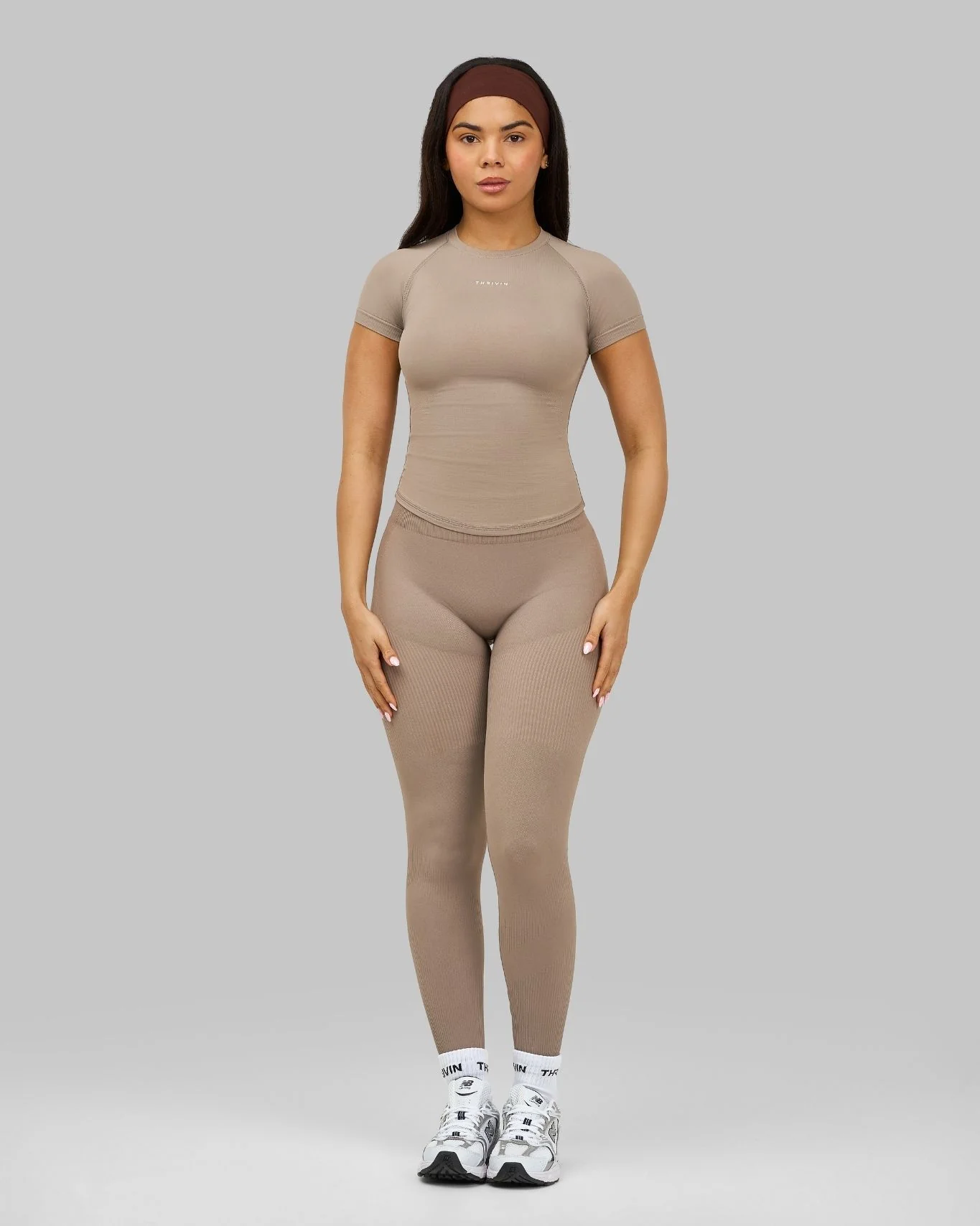 Elevate™ Compression T-shirt | Latte - Image 3