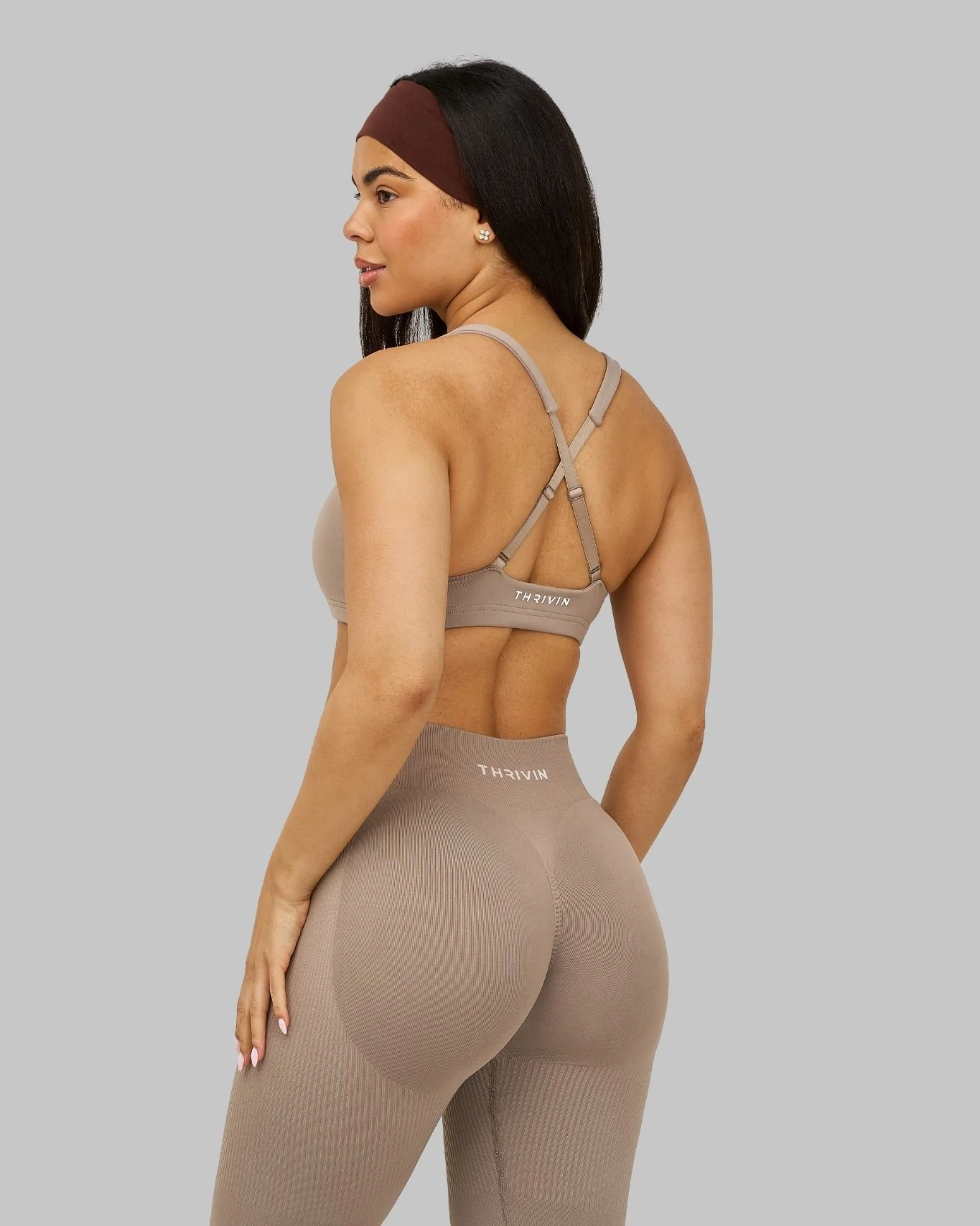 Elevate™ Medium Impact Bra | Latte - Image 3