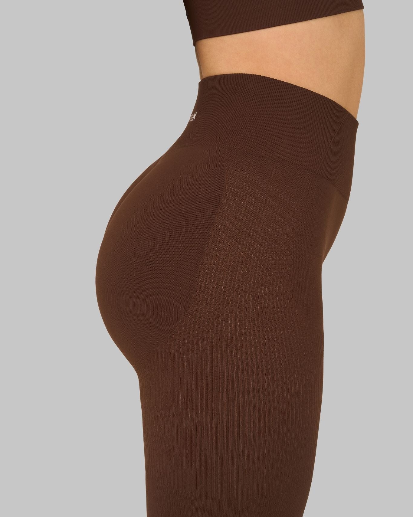 Elevate™ Ribbed High-Waisted Contour Leggings | Bourbon Brown - Image 6