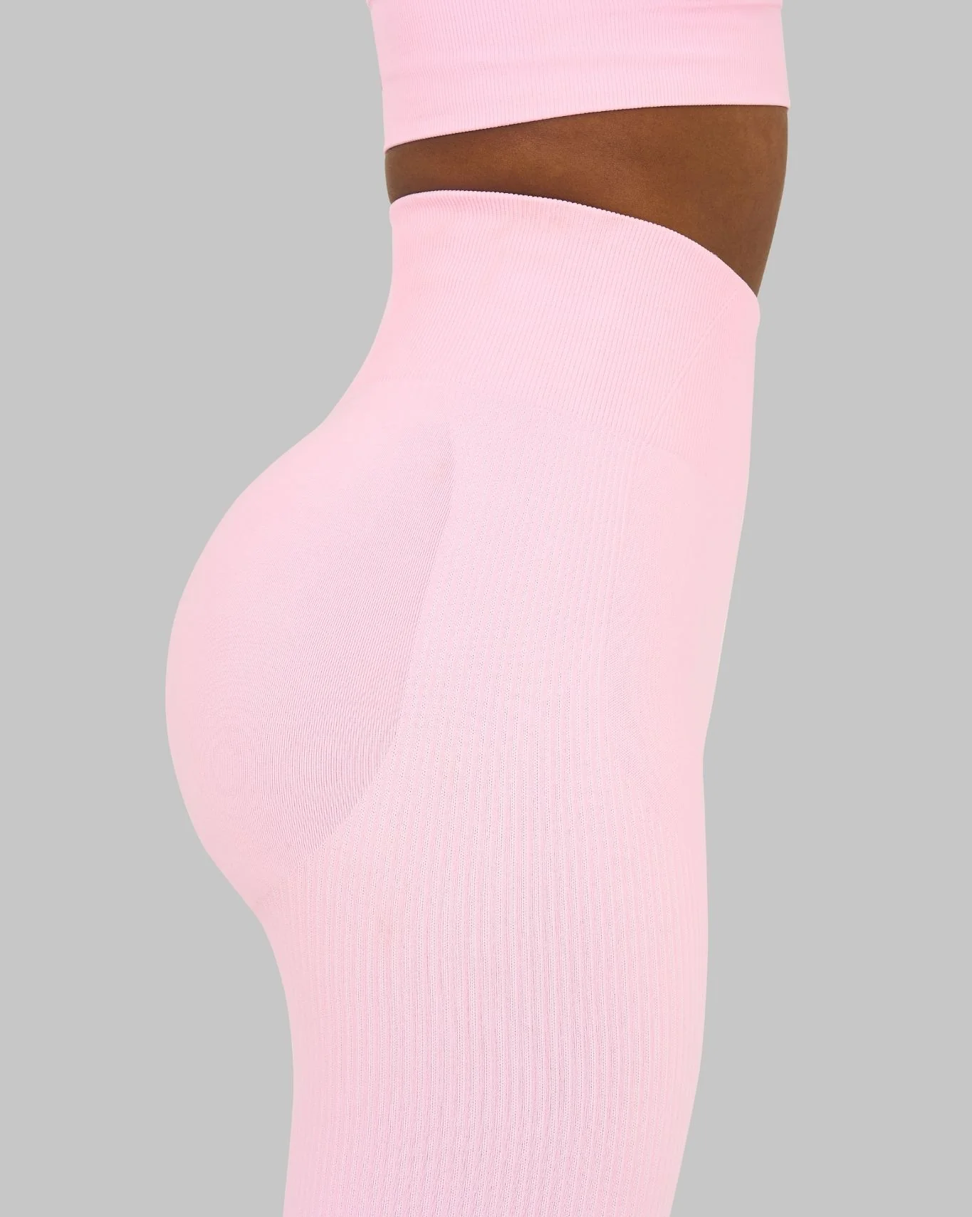 Elevate™ Ribbed High-Waisted Contour Leggings | Candy Pink - Image 6