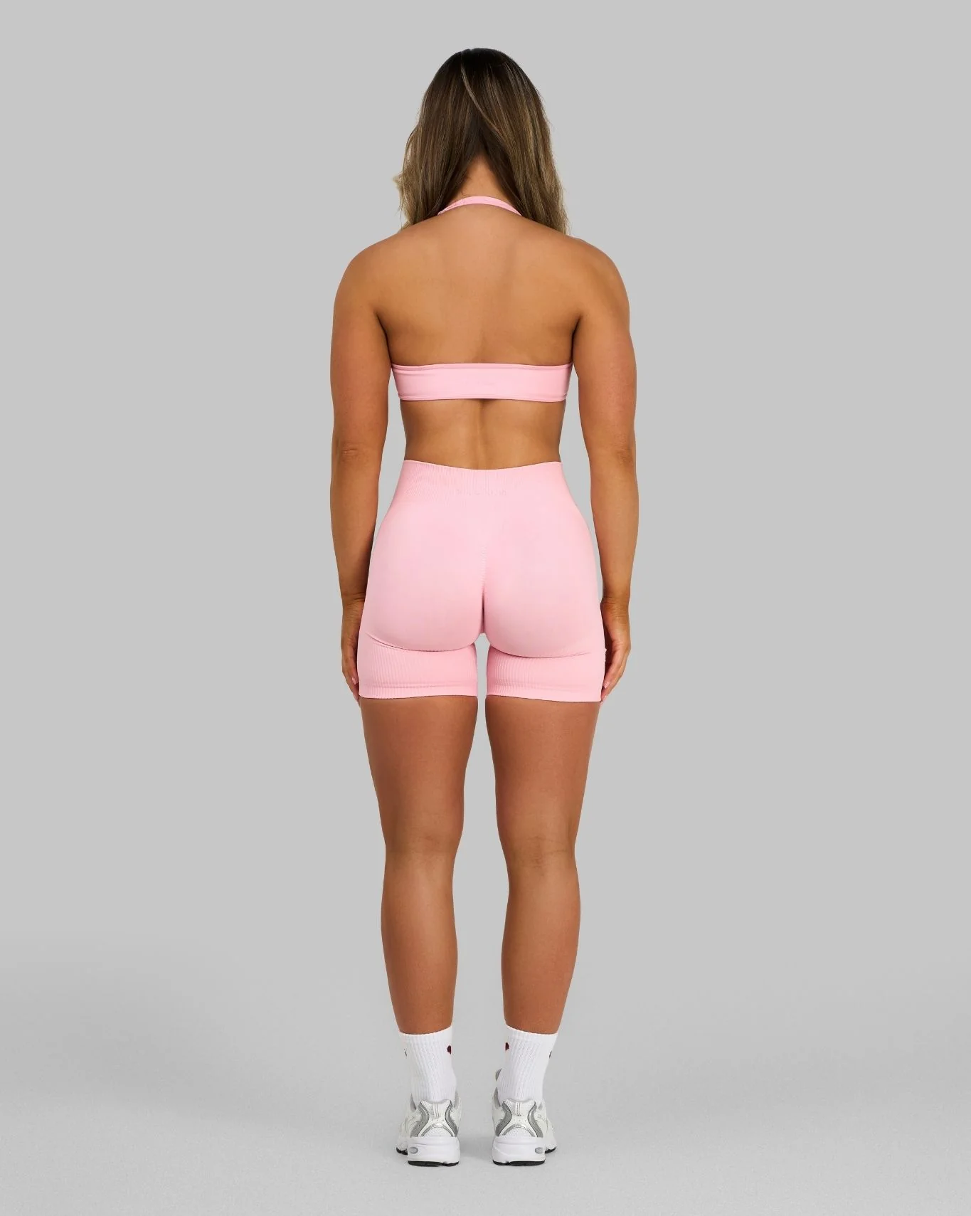 Elevate™ Ribbed Mid-Waisted Contour Shorts | Cotton Pink - Image 6