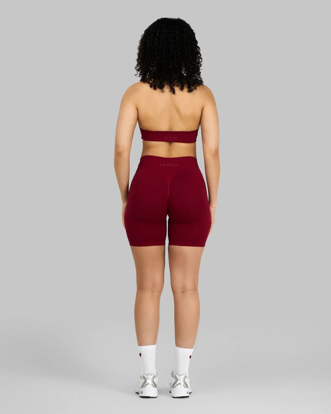 Elevate™ Ribbed Mid-Waisted Contour Shorts | Raspberry - Image 5