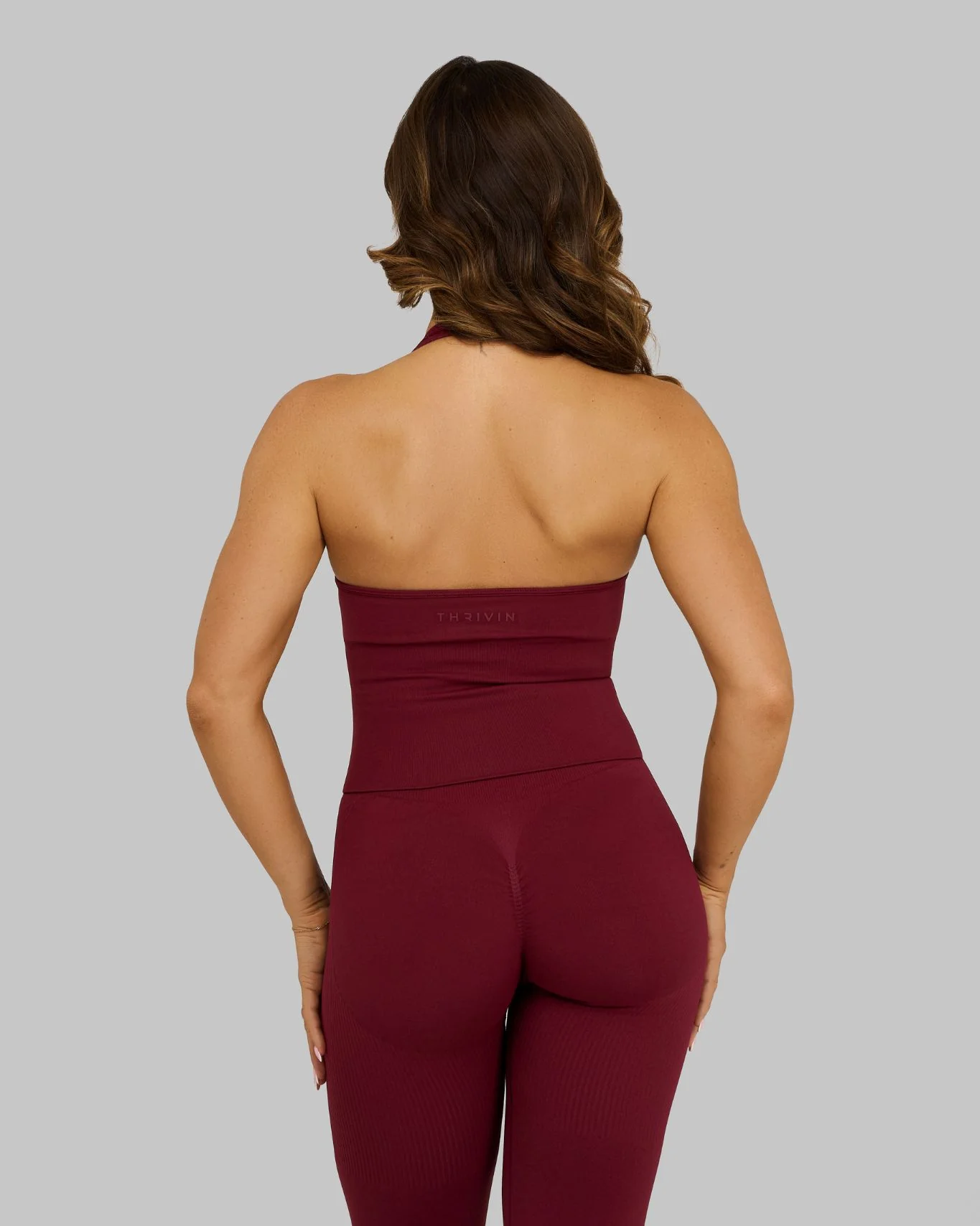 Elevate™ Sculpting Shapewear Top Halterneck | Fine Wine - Image 5