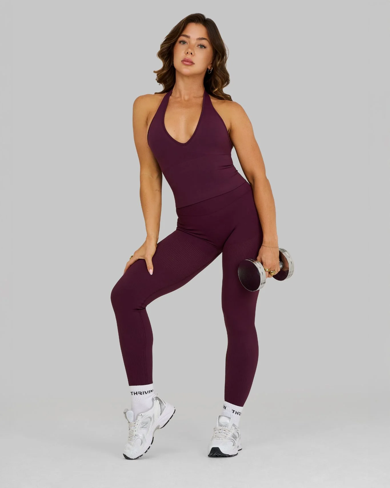 Elevate™ Sculpting Shapewear Top Halterneck | Winter Plum - Image 5