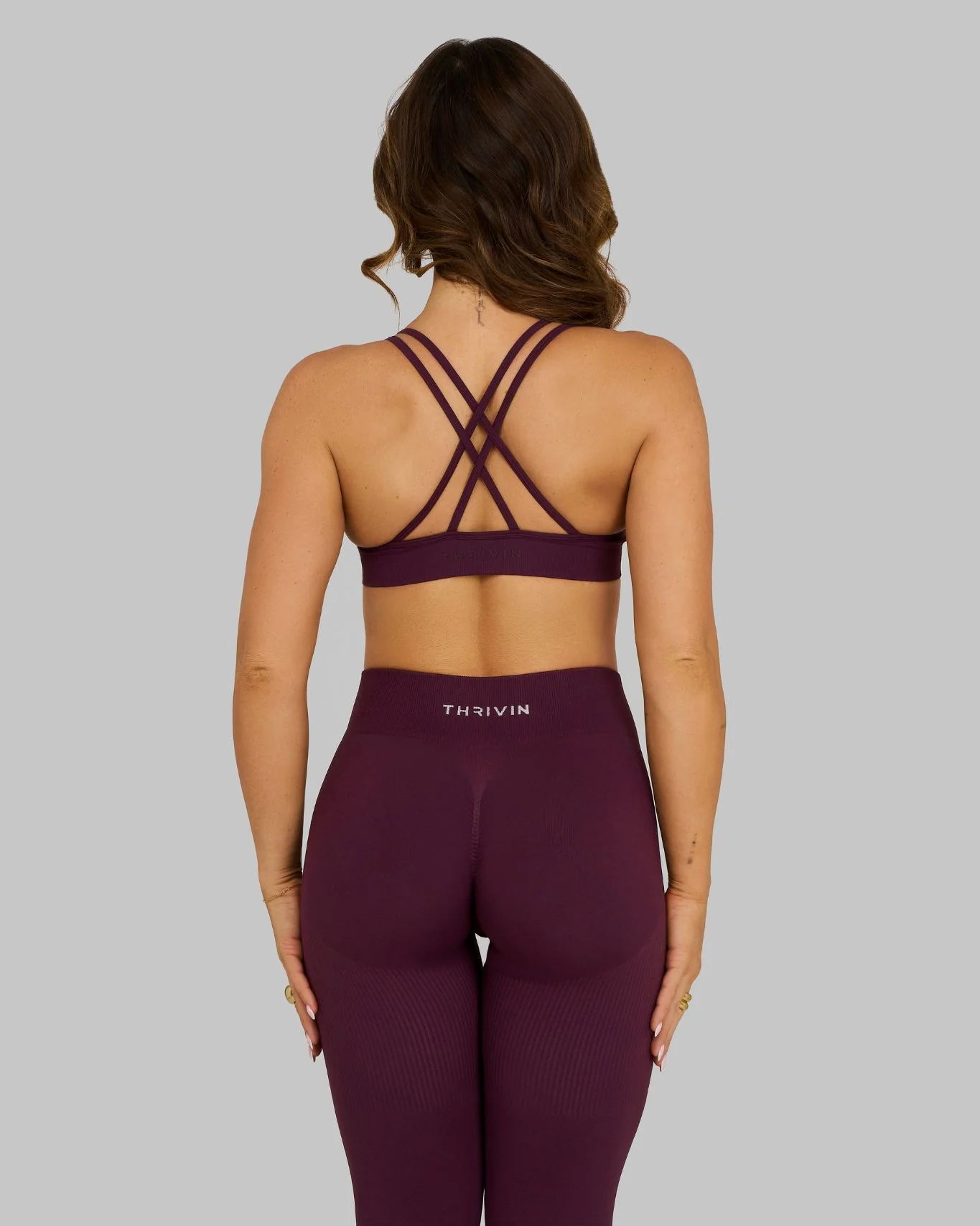 Elevate™ V-Neck Sculpt Seamless Bra | Winter Plum - Image 3