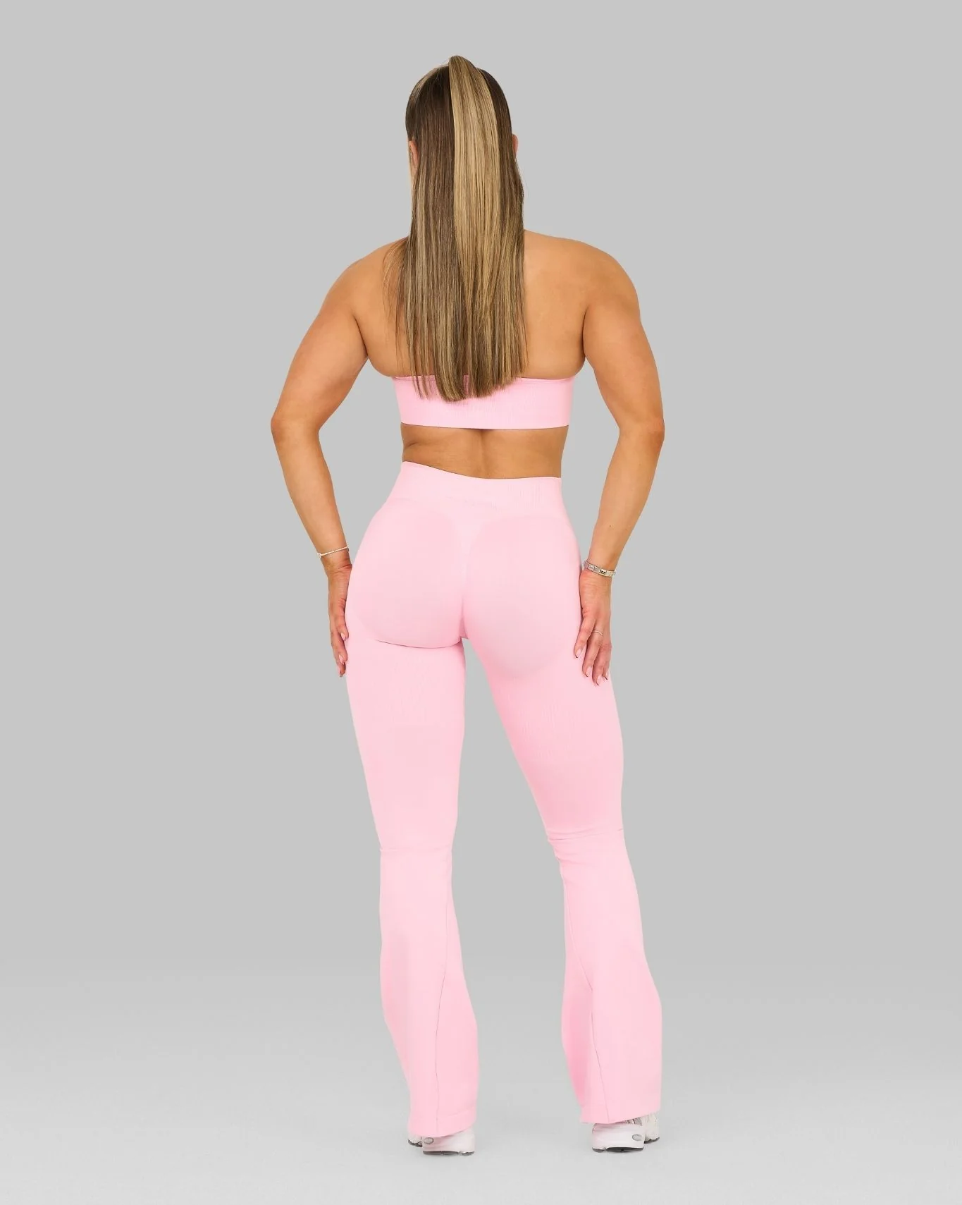 Elevate™ V-Waist Flared Leggings | Candy Pink - Image 4