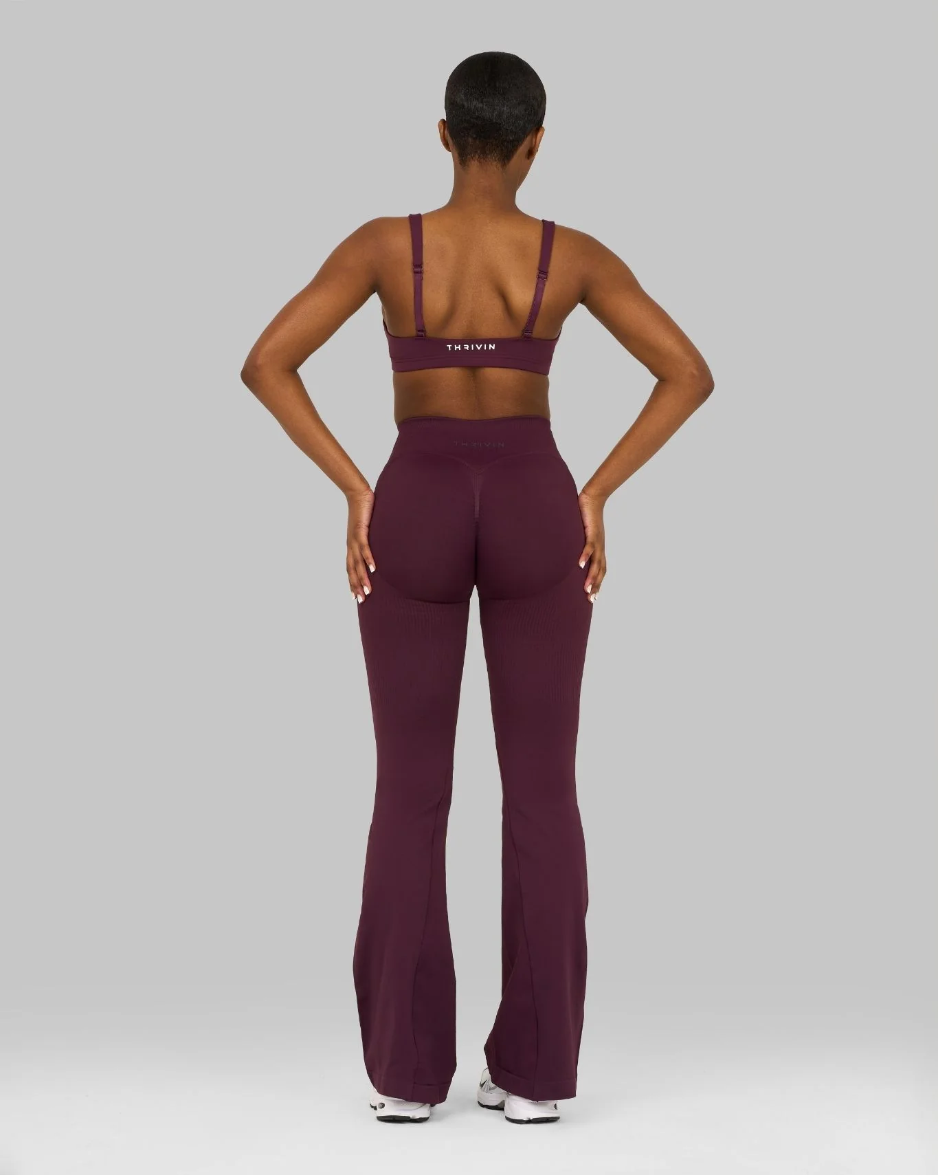 Elevate™ V-Waist Flared Leggings | Winter Plum - Image 4