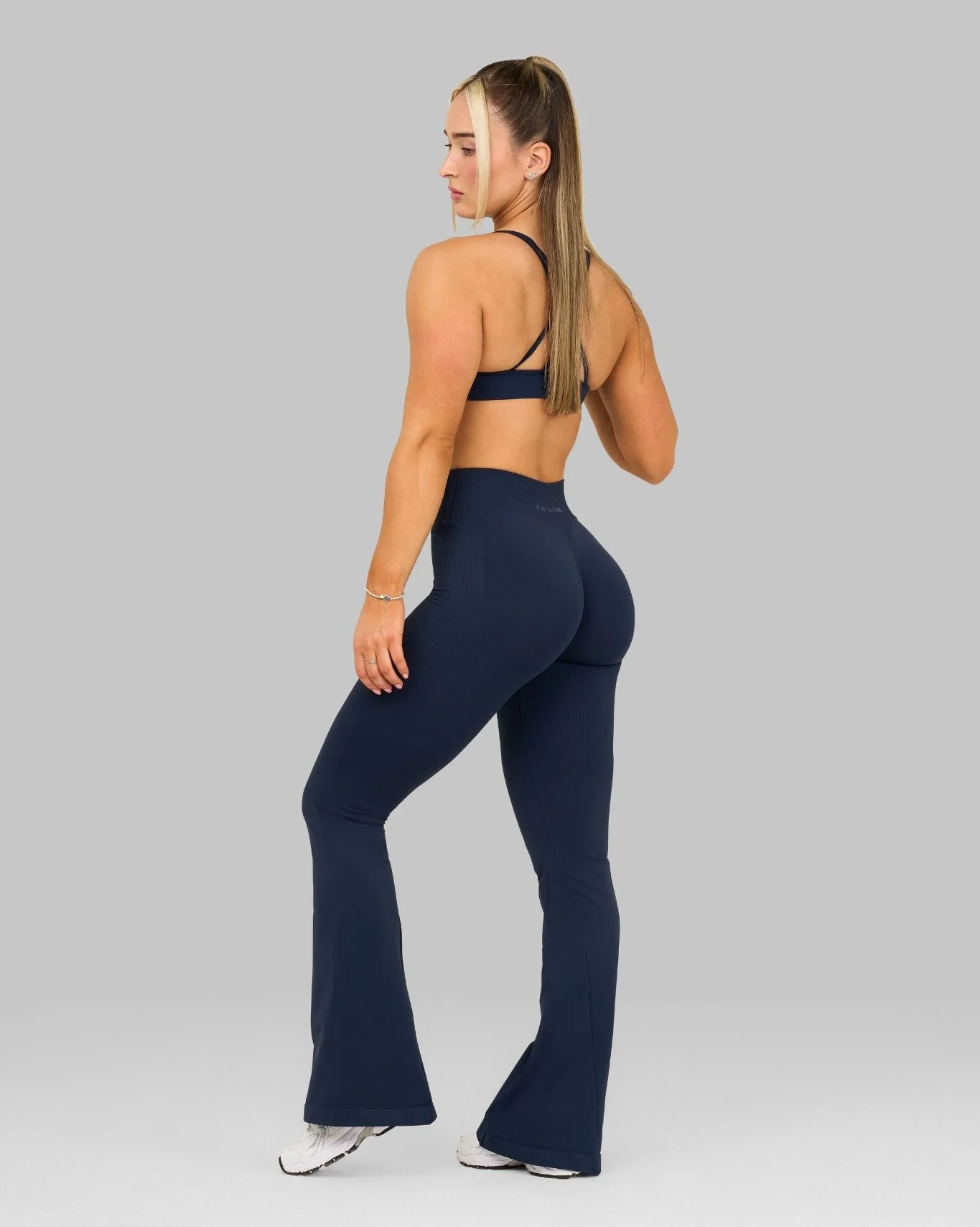 Elevate™ V-Waist Flared Leggings | Midnight Navy - Image 4