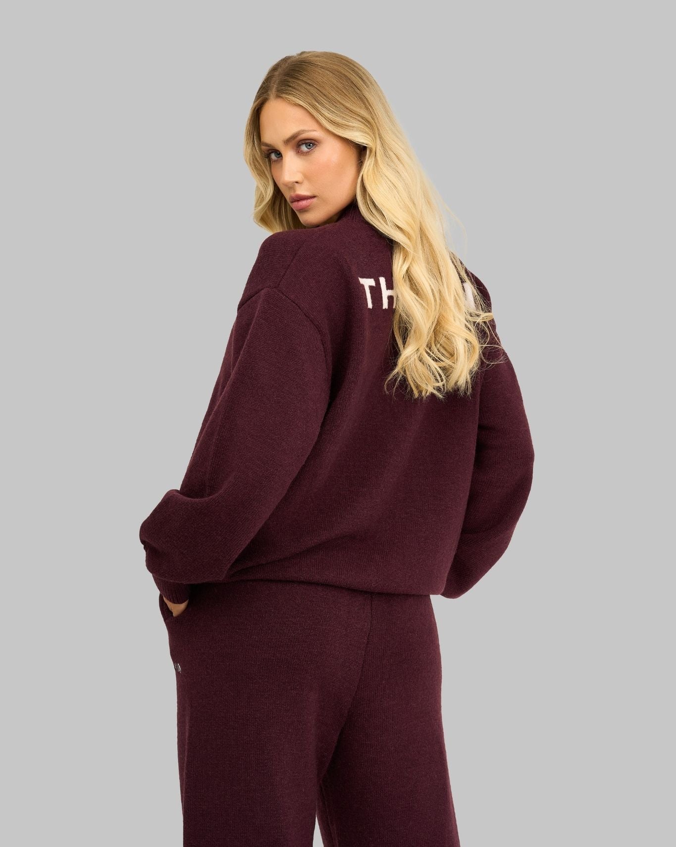 Essential Knitted Sweater | Winter Plum - Image 3
