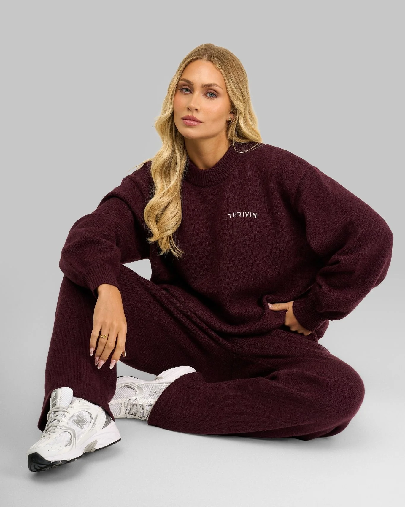 Essential Knitted Sweater | Winter Plum - Image 5