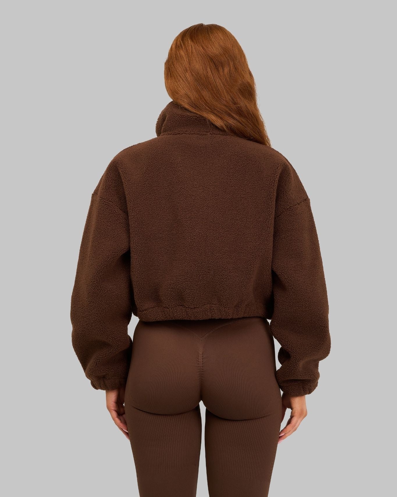 Essential Teddy Fleece Jacket | Bourbon Brown - Image 3