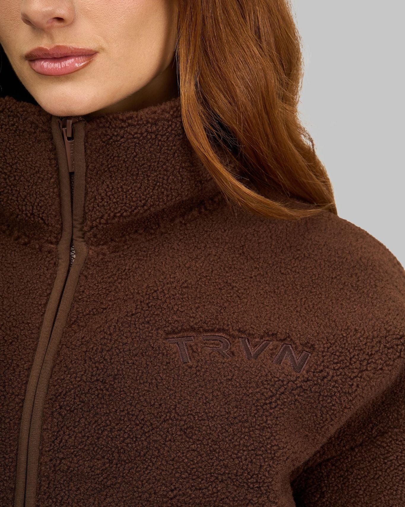 Essential Teddy Fleece Jacket | Bourbon Brown - Image 5