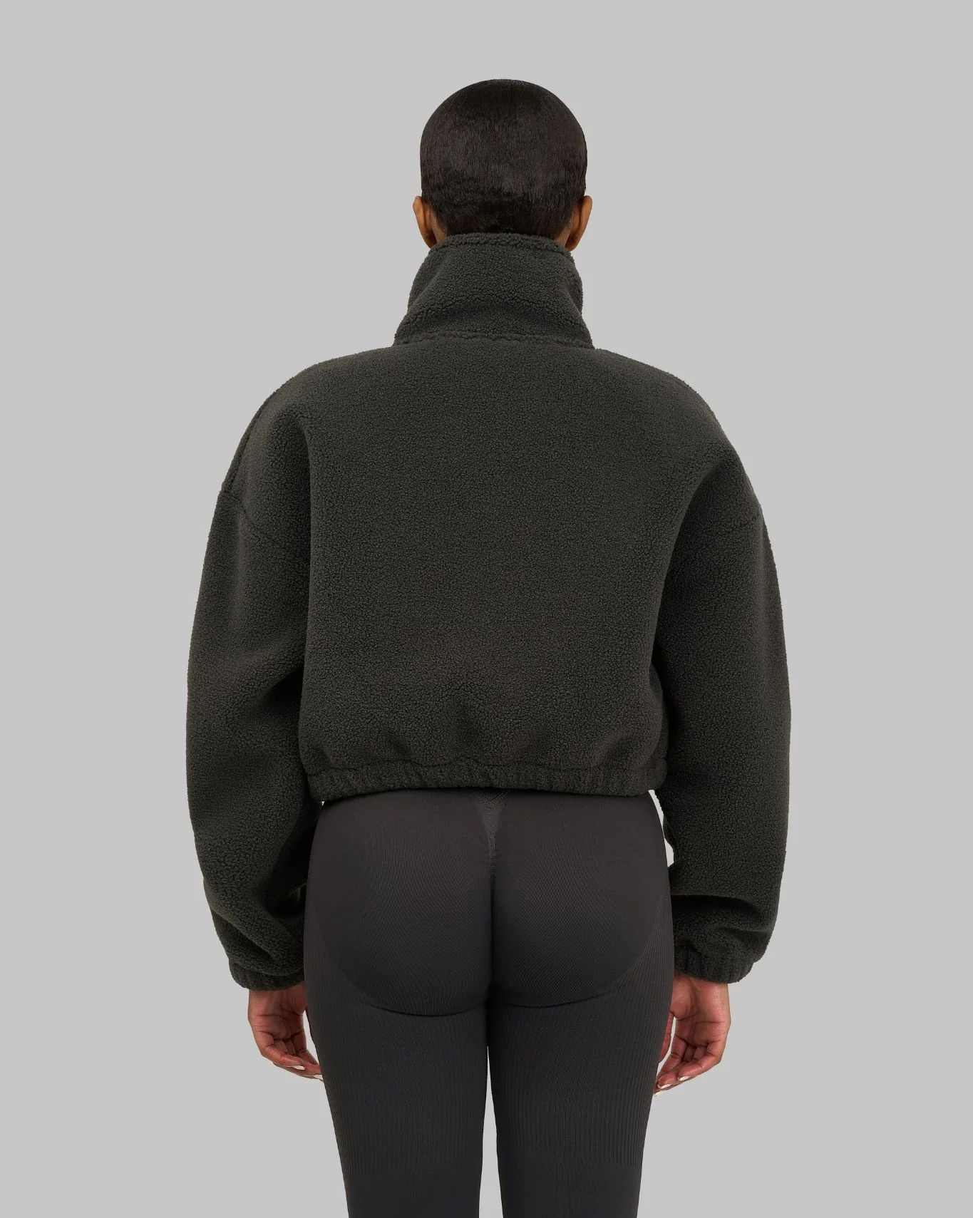 Essential Teddy Fleece Jacket | Charcoal Grey - Image 4