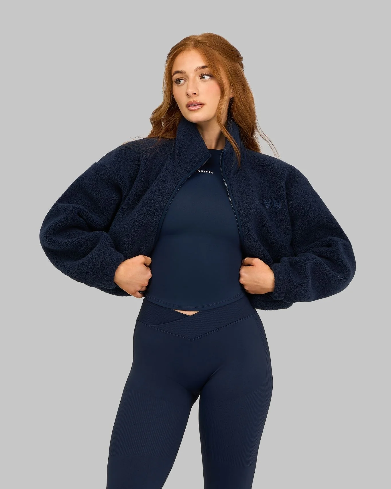 Essential Teddy Fleece Jacket | Midnight Navy - Image 3
