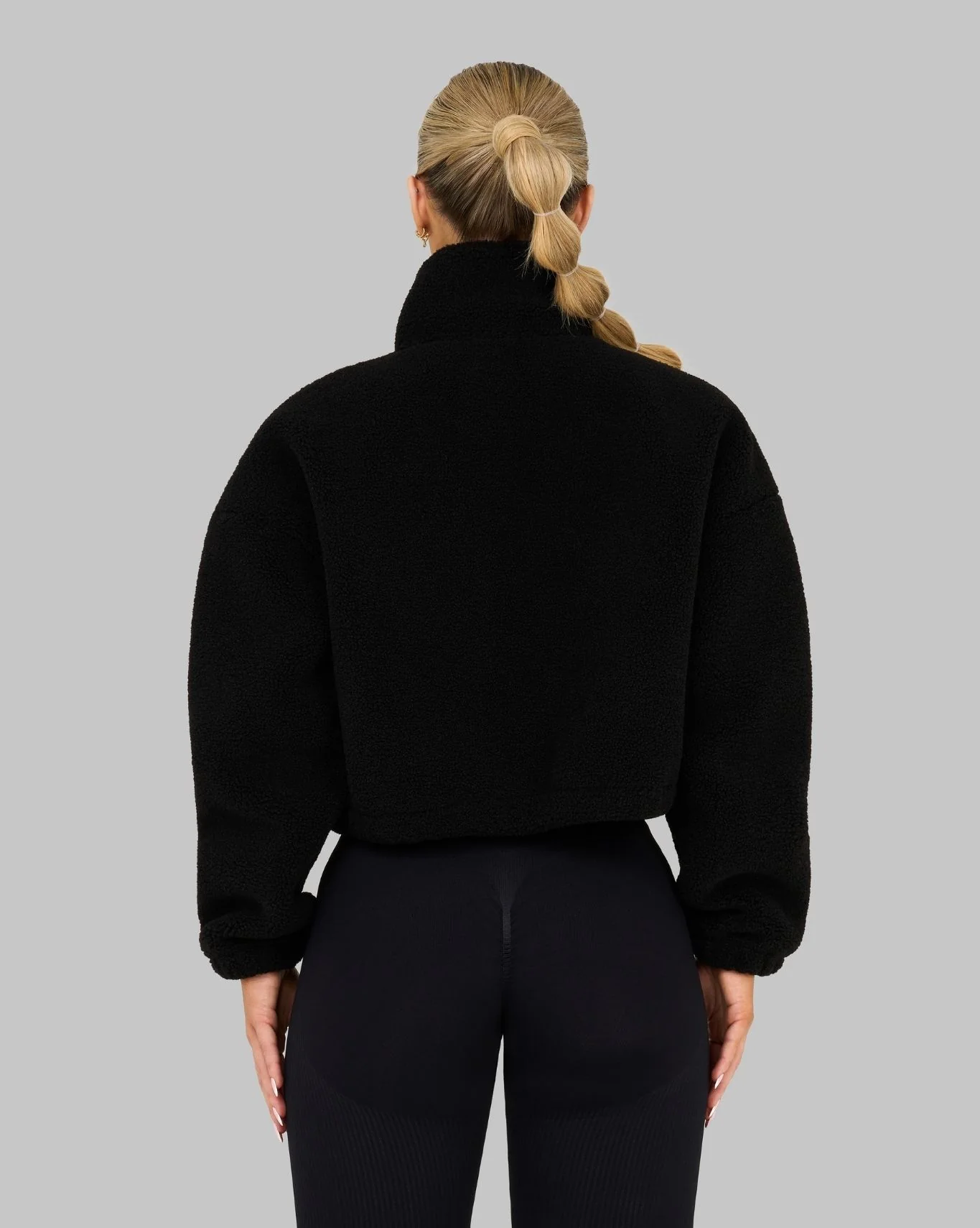 Essential Teddy Fleece Jacket | Night Black - Image 4