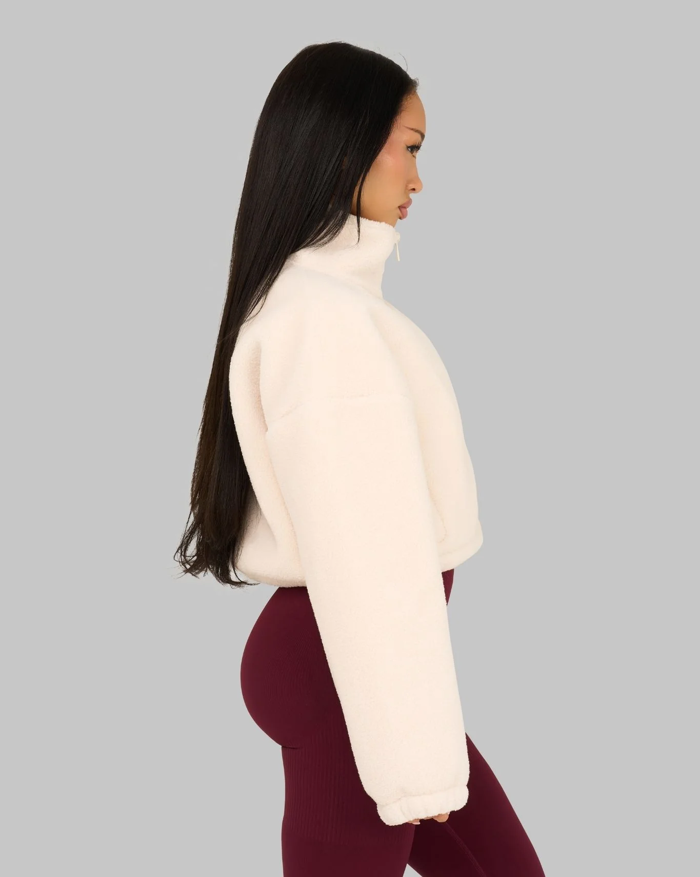 Essential Teddy Fleece Jacket | White - Image 5