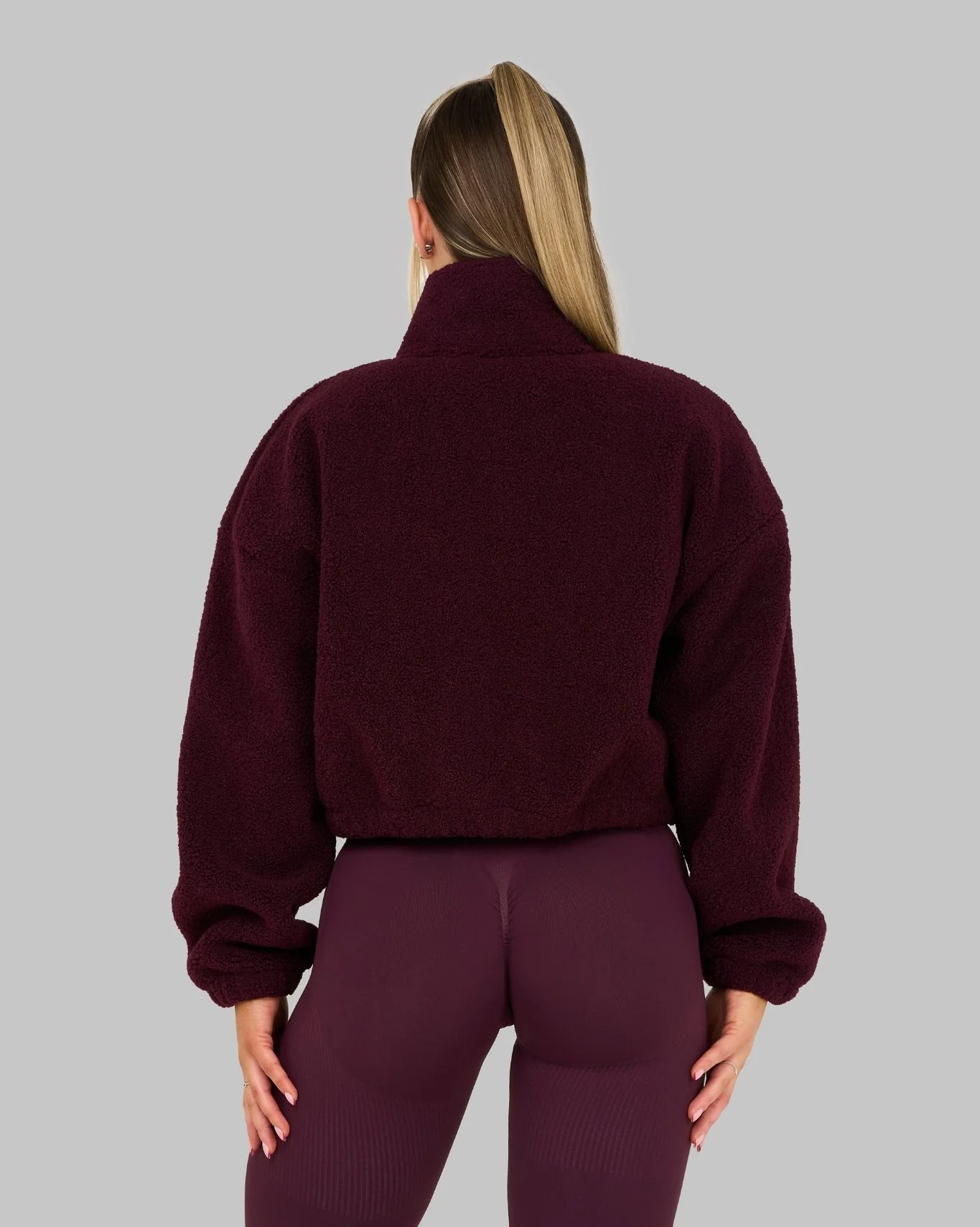 Essential Teddy Fleece Jacket | Winter Plum - Image 4