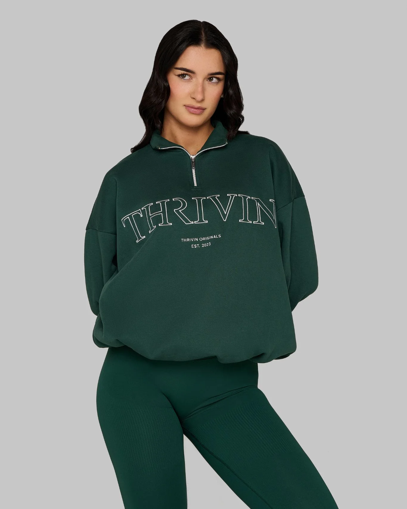 Original Halfzipper Sweater | Pine Green - Image 3