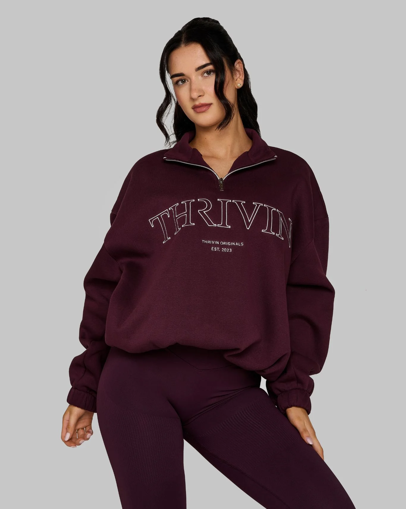 Original Halfzipper Sweater | Winter Plum - Image 3