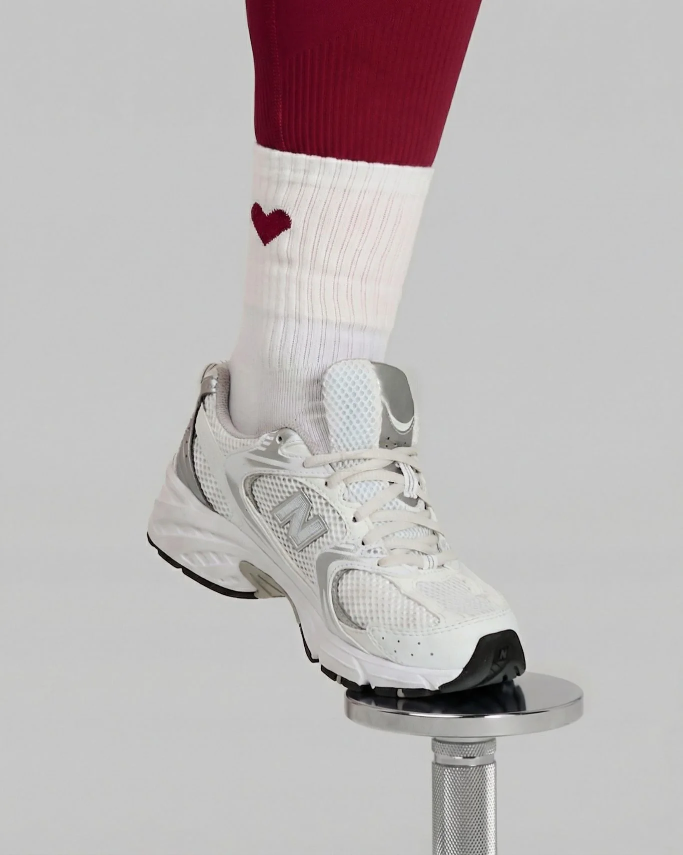 THRIVIN Socks | White & Raspberry Logo - Image 3
