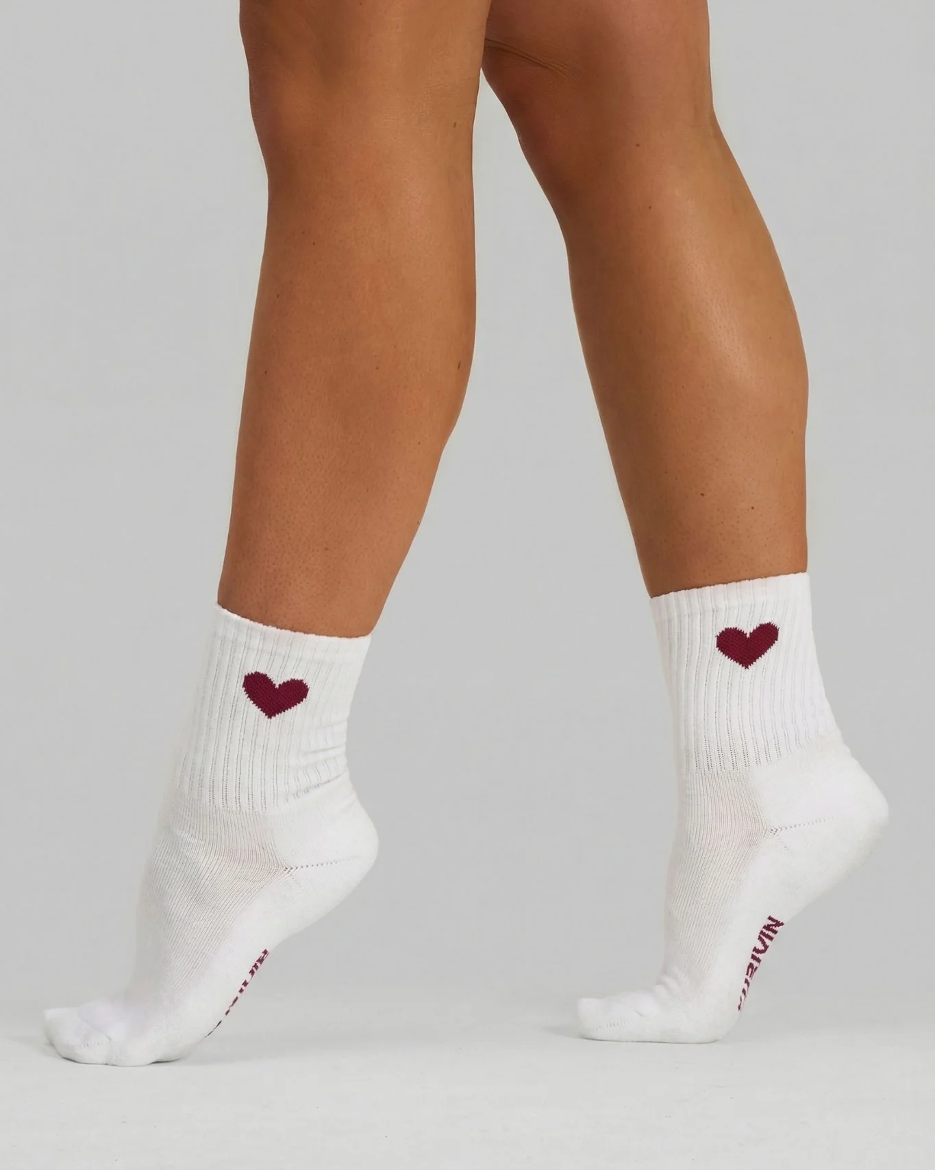THRIVIN Socks | White & Raspberry Logo - Image 4